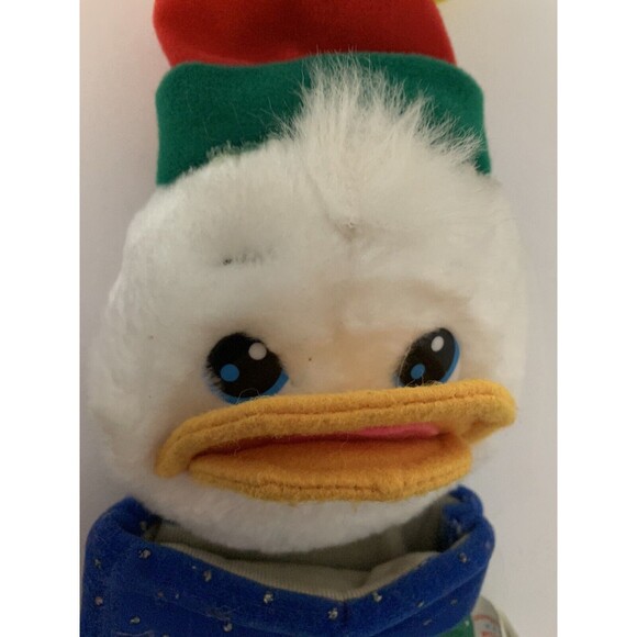 Vintage Christmas Stocking Duck Santa Hat Well Made Toy Happiness Aid 1980s - Picture 2 of 12